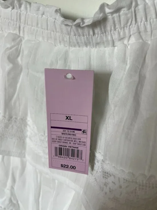 NWT XL White Skort with Lace, Wild Fable - Picture 3 of 11